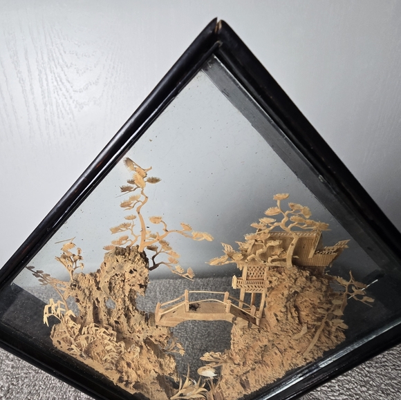 Vintage Chinese Cork Diorama Storks - Picture 6 of 13